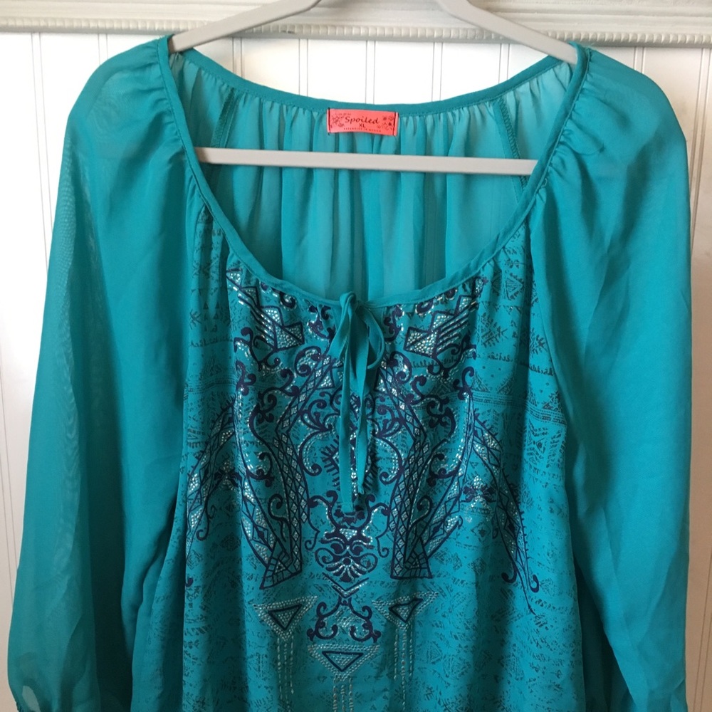 Turquoise blouse